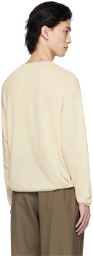 LEMAIRE Off-White Scoop Neck Long Sleeve T-Shirt