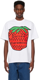 Online Ceramics White Strawberry T-Shirt