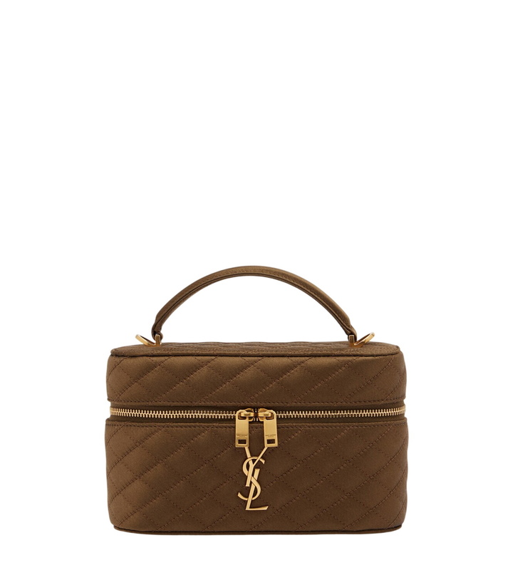 Photo: Saint Laurent Gaby Mini quilted satin vanity bag