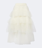 Simone Rocha Ruffled tulle midi skirt