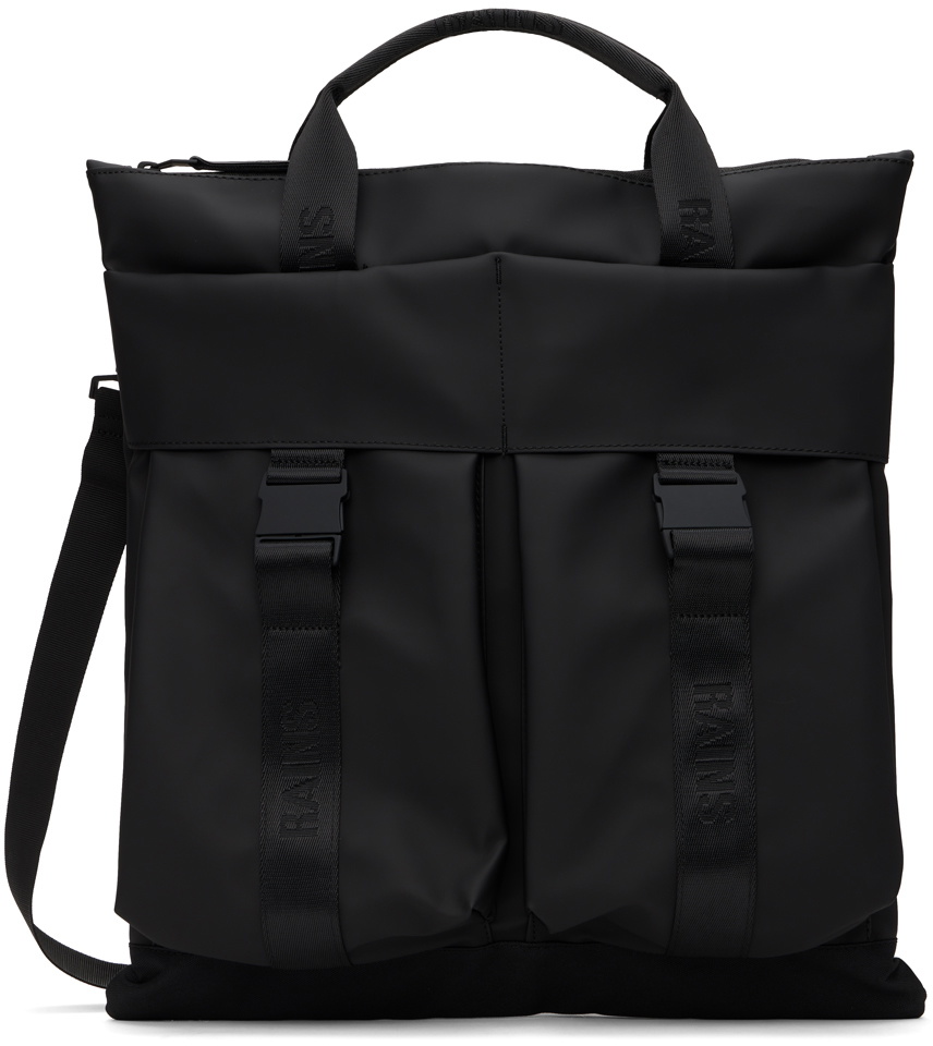 RAINS Black Trail Tote
