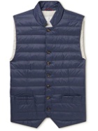 Brunello Cucinelli - Quilted Nylon Down Gilet - Blue