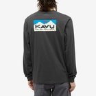 KAVU Men's Long Sleeve Etch Art T-Shirt in Black Licorice