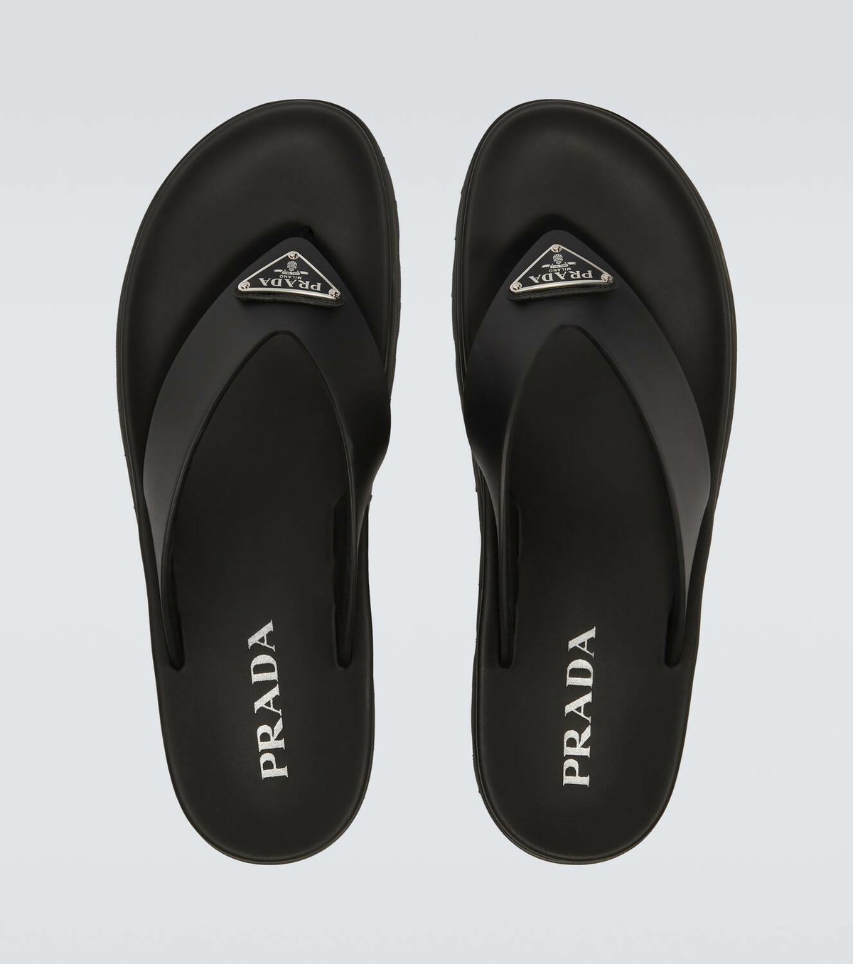 Prada Logo thong sandals