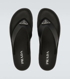 Prada Logo thong sandals