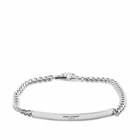 Saint Laurent Men's Baptism Bracelet in Palladium