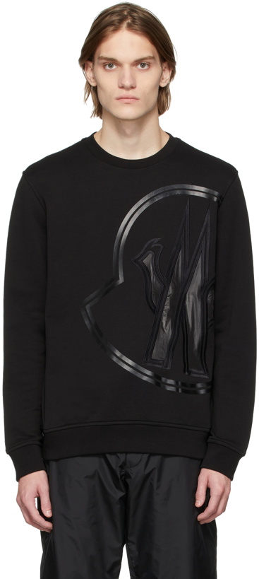 Photo: Moncler Black Logo Patched Sweatshirt
