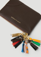 Small Logo Zipper Pull Wallet in Brown