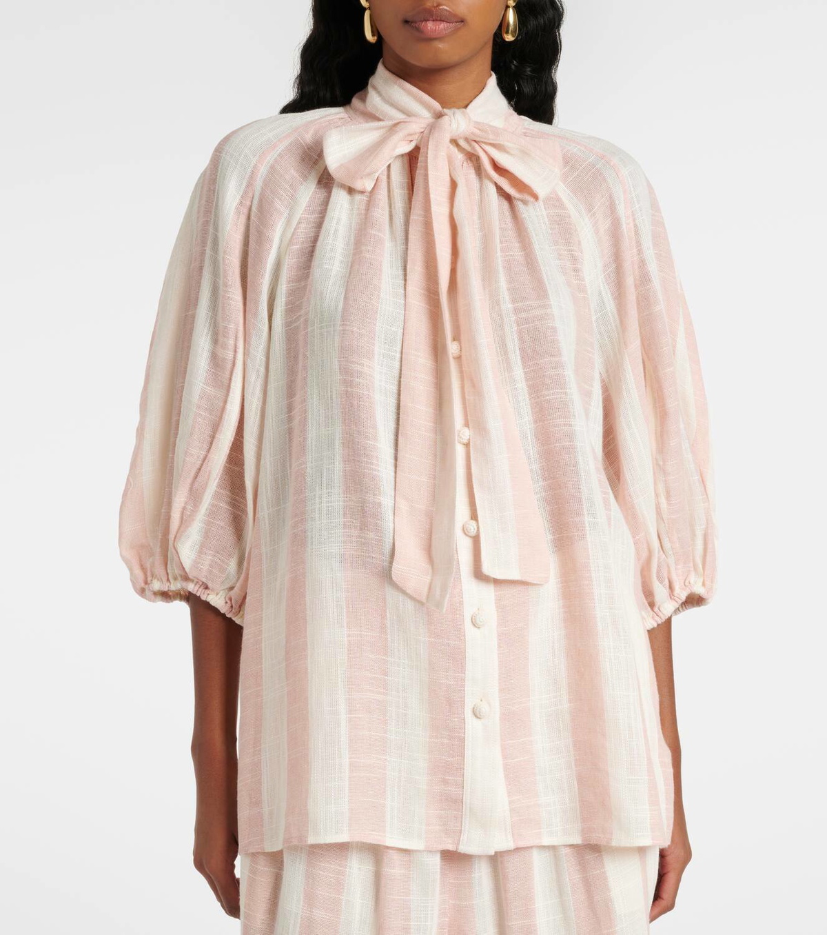 【Zimmermann】Acacia striped neck-tie blouse Zimmermann Acacia striped neck-tie blouse Zimmermann