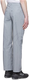 032c Silver Polyester Trousers