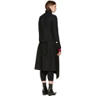 Proenza Schouler Black Asymmetric Back Tie Coat