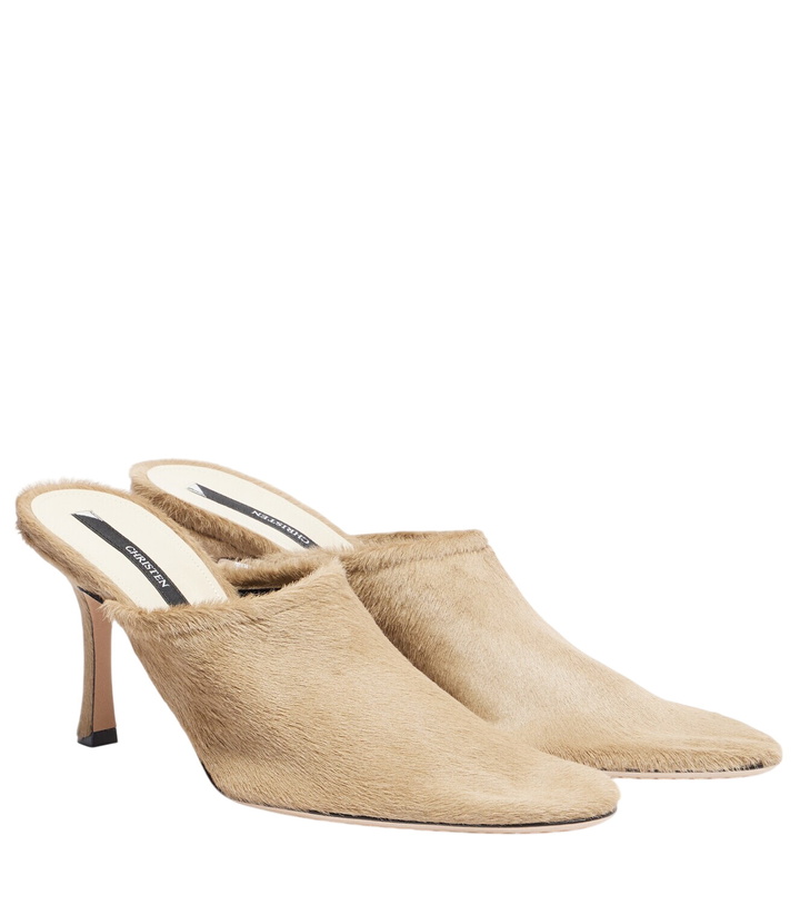 Photo: Christen Elipse 75 calf hair mules