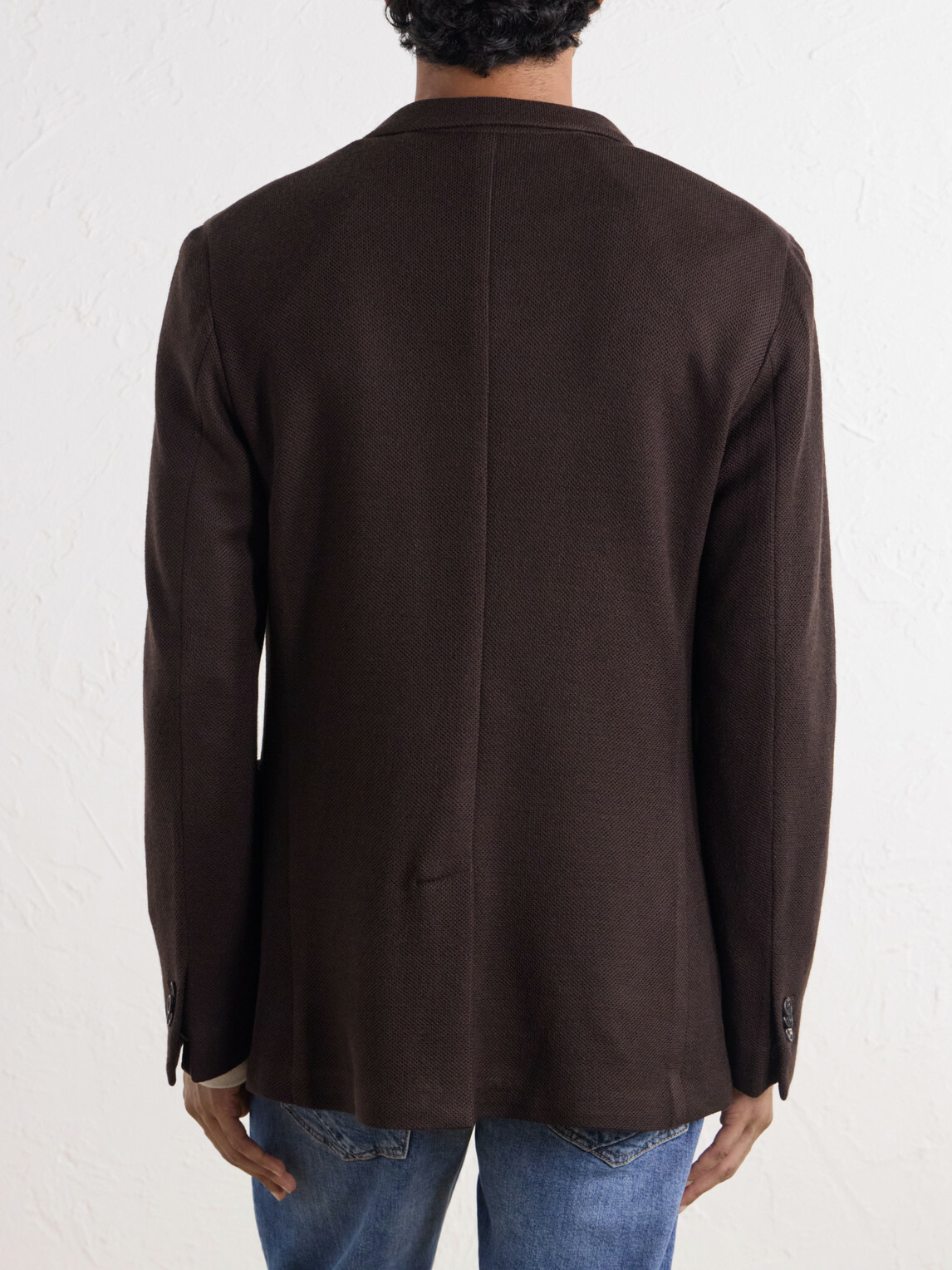 Slowear - Wool-Blend Woven Waffle Jersey Blazer - Brown