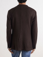 Slowear - Wool-Blend Woven Waffle Jersey Blazer - Brown
