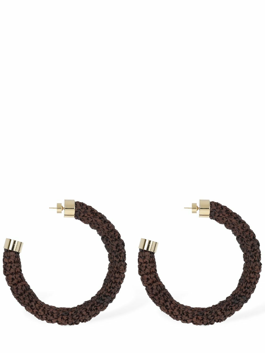 JACQUEMUS - Les Creoles Raffia Hoop Earrings Jacquemus
