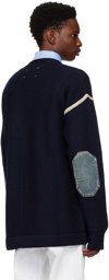 Maison Margiela Navy Reversed Cardigan