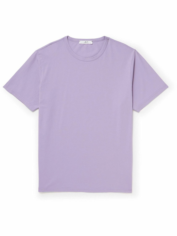 Photo: Mr P. - Garment-Dyed Cotton-Jersey T-Shirt - Pink