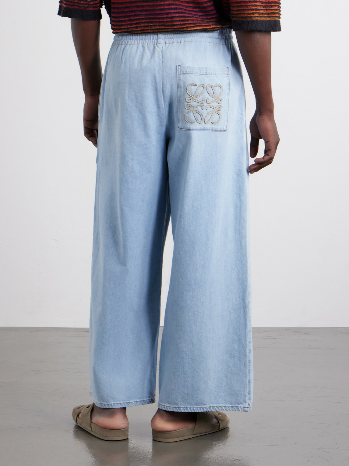 LOEWE - Paula's Ibiza Wide-Leg Drawstring Jeans - Blue
