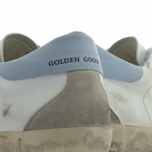 Golden Goose Men's Super-Star Leather Sneakers in White/Ice/Powder Blue