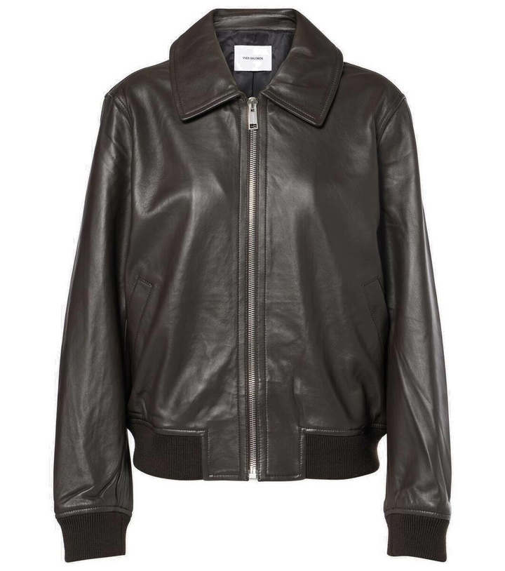 Photo: Yves Salomon Leather bomber jacket