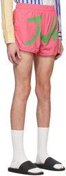 JW Anderson Pink 'JWA' Logo Swim Shorts