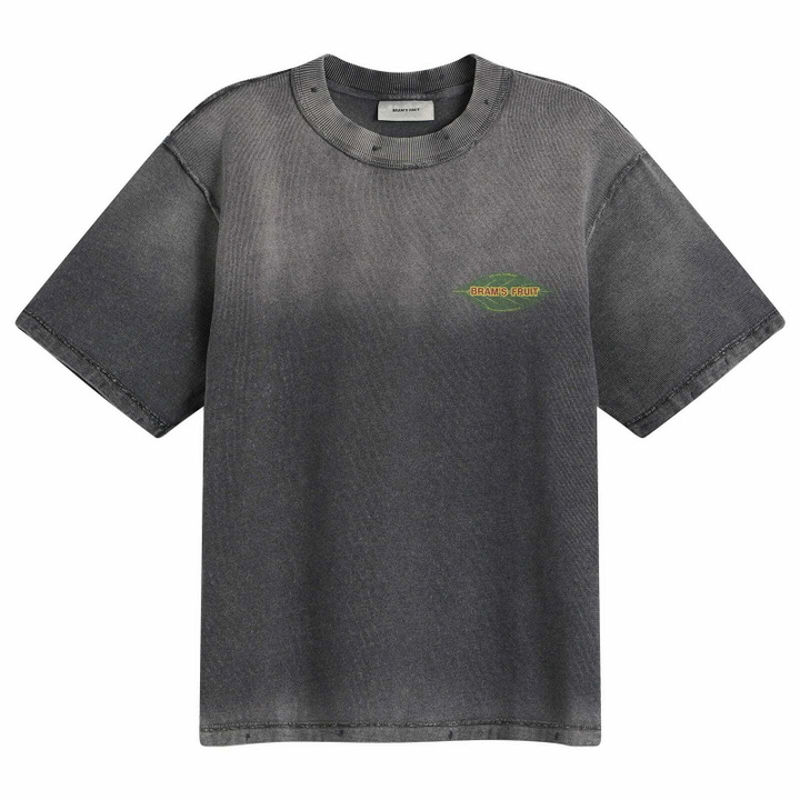 Photo: Bram's Fruit Men's Distressed Leaf T-Shirt in Shadow Black