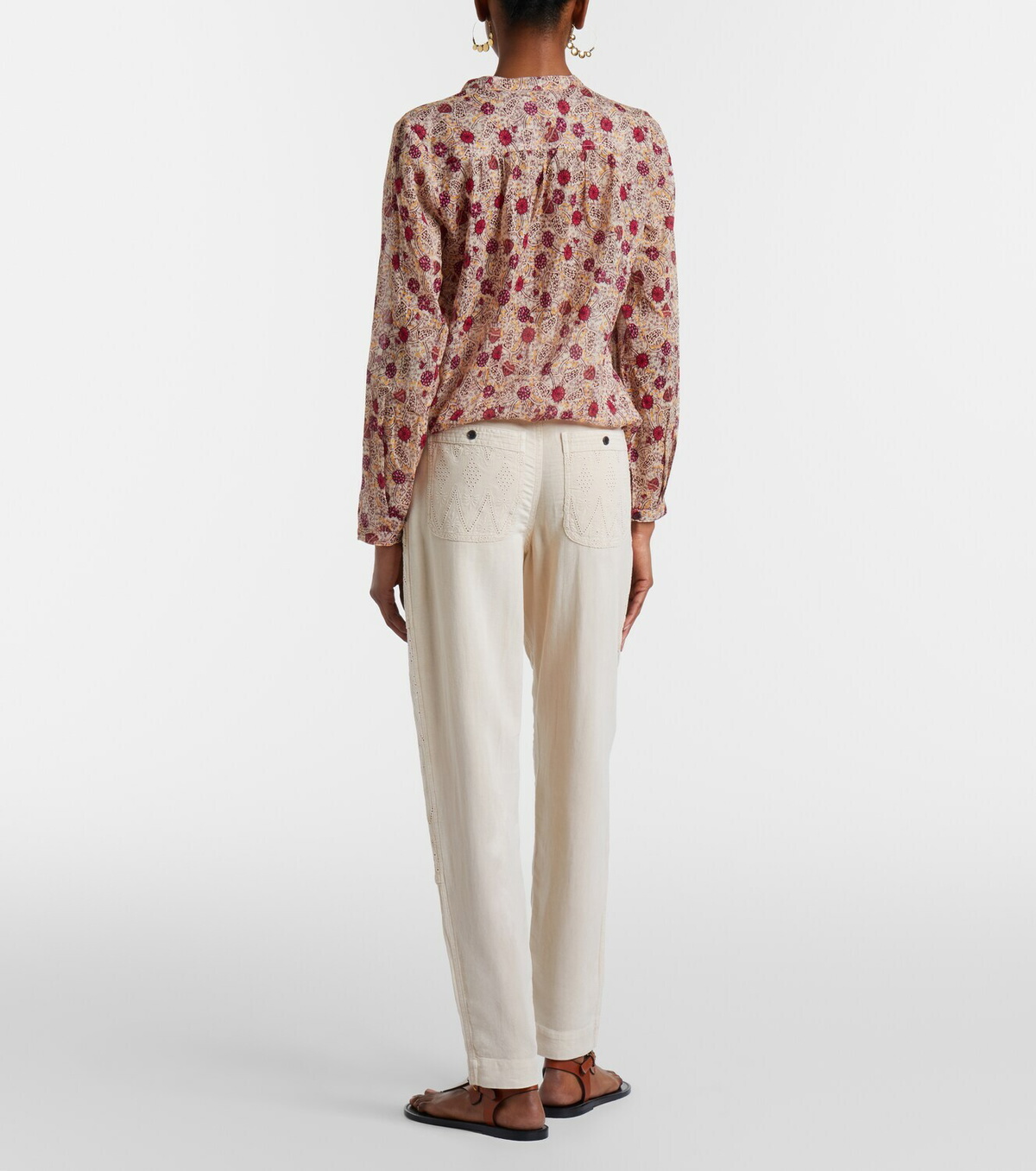 Marant Etoile Kylea broderie anglaise straight jeans