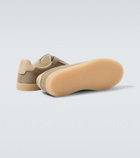 Brunello Cucinelli Leather-trimmed suede sneakers