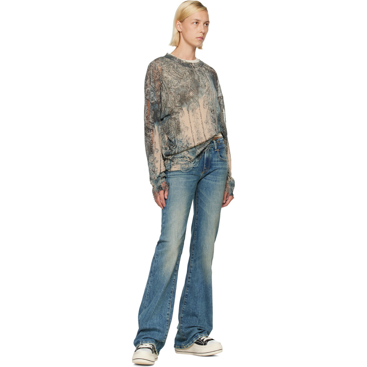 R13 Blue Flare Boy Jeans