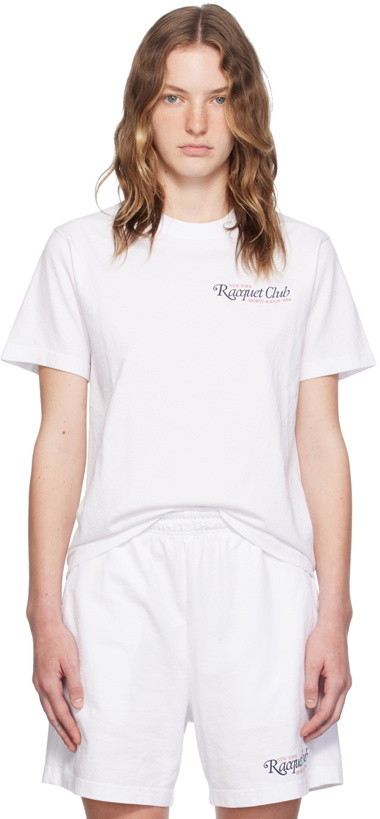 Photo: Sporty & Rich White '94 Racquet Club' T-Shirt
