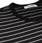 FRAME - Striped Cotton-Jersey T-Shirt - Black