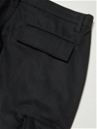 Reese Cooper® - Straight-Leg Herringbone Cotton Cargo Trousers - Black