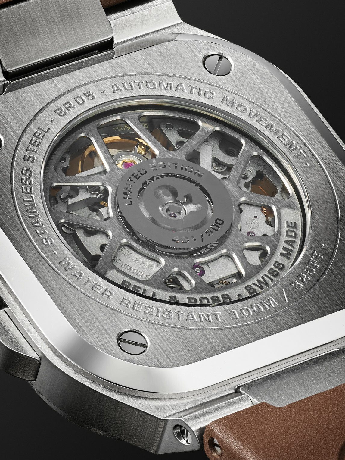 Bell & Ross - BR 05 Skeleton Gold Automatic Stainless Steel Watch, Ref. BR05A-CH-SKST/SRB