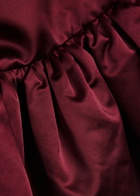 Liberowe Peplum Satin Jacket Burgundy