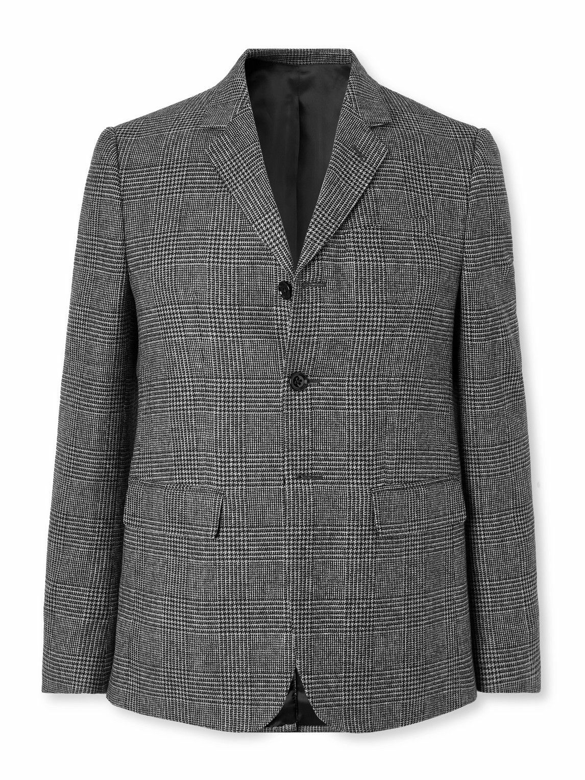 CELINE - Prince of Wales Checked Wool Blazer - Gray