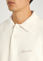 Axel Arigato Scribble Cotton-blend Polo Jumper Off White