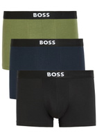 Boss Stretch-cotton Boxer Briefs set of Three Blue