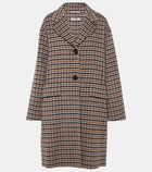 'S Max Mara John checked wool and mohair-blend coat