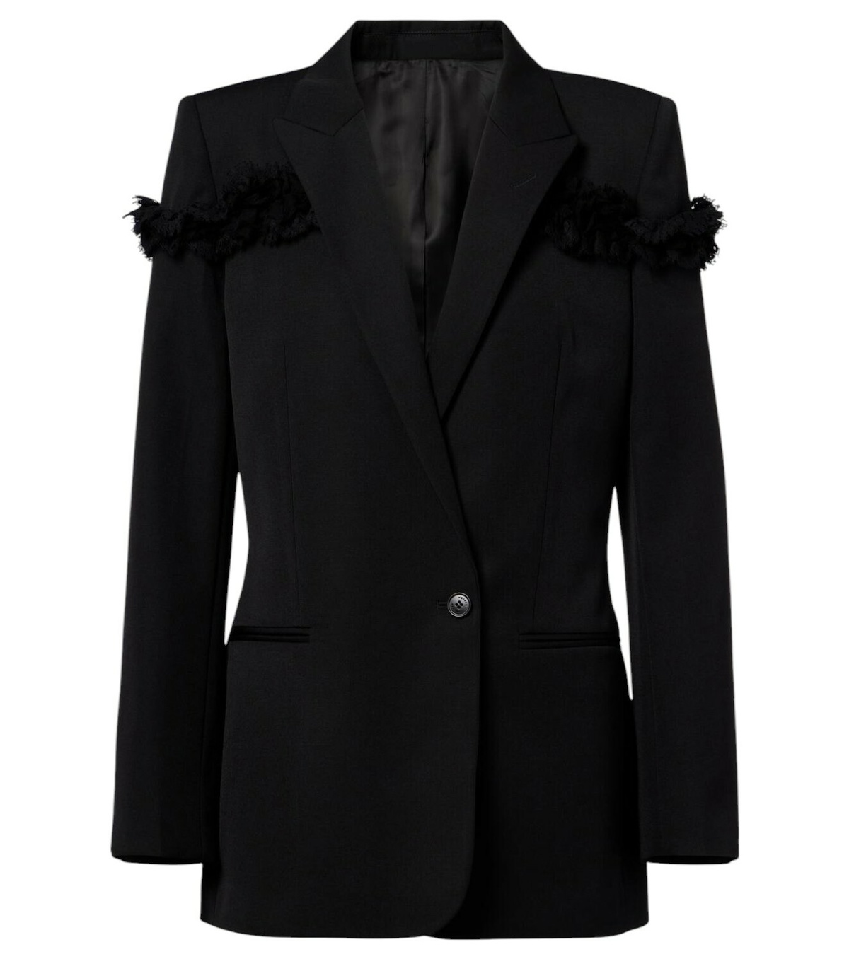 Alexander McQueen Asymmetric wool blazer Alexander McQueen