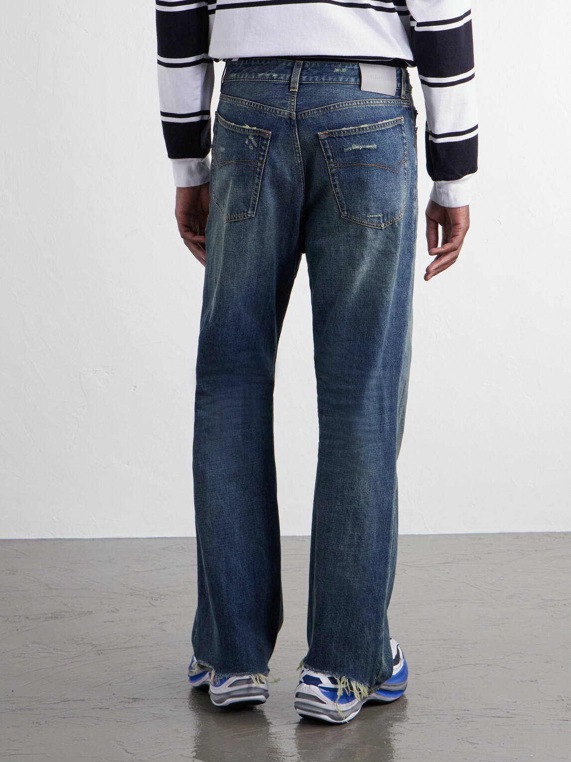 Balenciaga - Straight-Leg Distressed Jeans - Blue