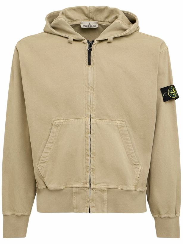 Photo: STONE ISLAND Vintage Effect Cotton Sweatshirt Hoodie