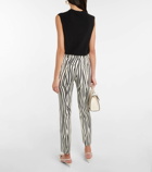 Valentino Zebra-print wool-blend pants