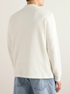 Polo Ralph Lauren - Logo-Embroidered Ribbed Cotton Half-Zip Sweater - White