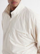 Willy Chavarria - Appliquéd Fleece-Lined Shell Half-Zip Jacket - Neutrals