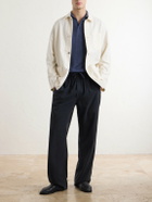 SEASE - Lasca Virgin Wool Polo Sweater - Blue