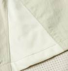 Nike - Fear of God NBA NRG Oversized Logo-Embroidered Jersey-Trimmed Nylon Overshirt - Neutrals