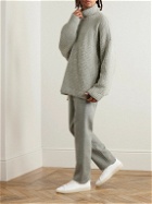 Fear of God - Oversized Jacquard-Knit Virgin Wool-Blend Rollneck Sweater - Gray