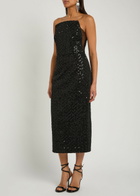 Rebecca Vallance Neve Sequin-embellished Midi Dress Black