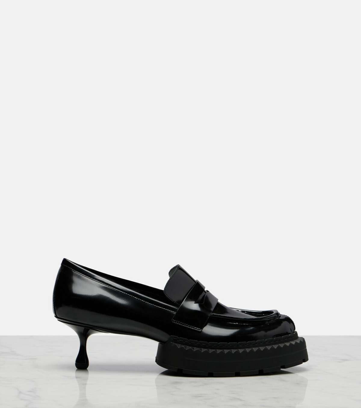 Noir Kei Ninomiya x Jimmy Choo leather loafer pumps