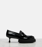 Noir Kei Ninomiya x Jimmy Choo leather loafer pumps